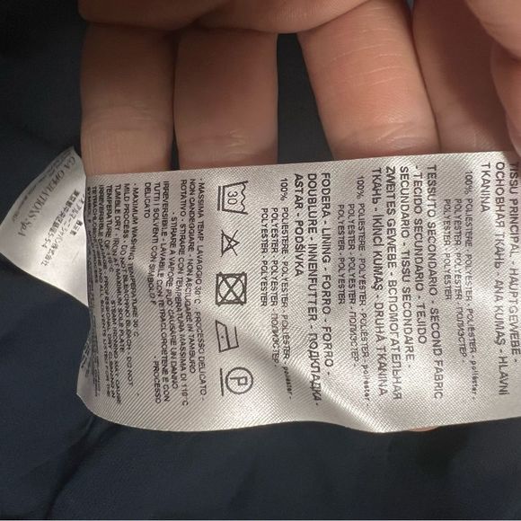 Armani Exchange Blazer Women's 0 Navy Blue Polyester One Button Mesh Sides NWT - Picture 8 of 10